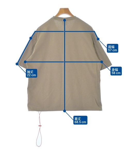 Mr.GENTLEMAN（ミスタージェントルマン）Tシャツ・カットソー ベージュ サイズ:L メンズ/2200664222307