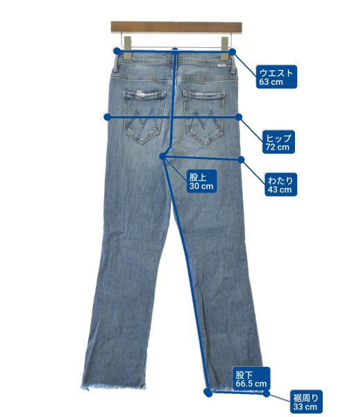 MOTHER（マザー）デニムパンツ 青 サイズ:24(S位) レディース/2200636959057