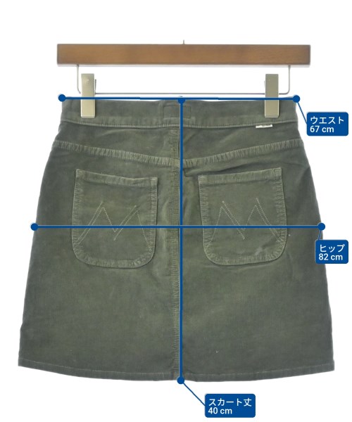 MOTHER（マザー）ミニスカート カーキ サイズ:23(XS位) レディース/2200626936235