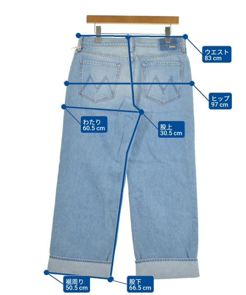 MOTHER（マザー）デニムパンツ 青 サイズ:29(L位) レディース/2200631973041