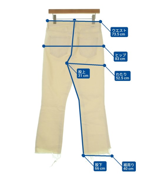 MOTHER（マザー）デニムパンツ 白 サイズ:27(M位) レディース/2200658252037