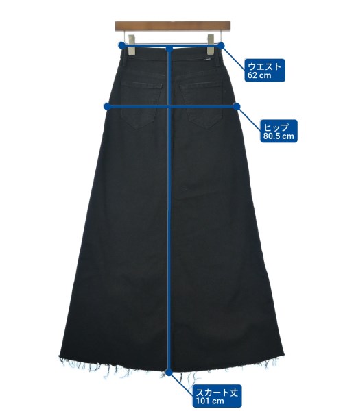 MOTHER（マザー）ロング・マキシ丈スカート 黒 サイズ:23(XS位) レディース/2200664997076