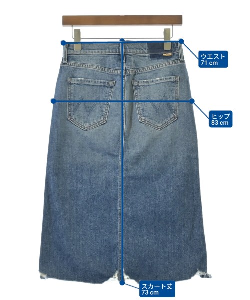 MOTHER（マザー）ロング・マキシ丈スカート 青 サイズ:26(M位) レディース/2200666028013