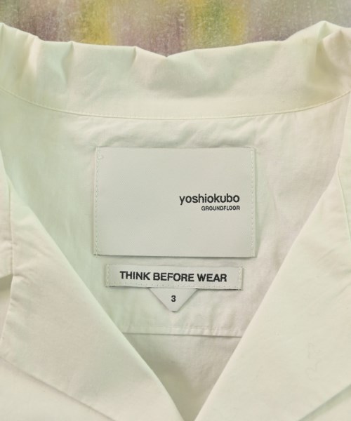 yoshio kubo（ヨシオクボ）カジュアルシャツ 白 サイズ:3(L位) メンズ/2200642607188