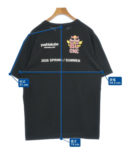 yoshio kubo（ヨシオクボ）Tシャツ・カットソー 黒 サイズ:-(XL位) メンズ/2200681097049