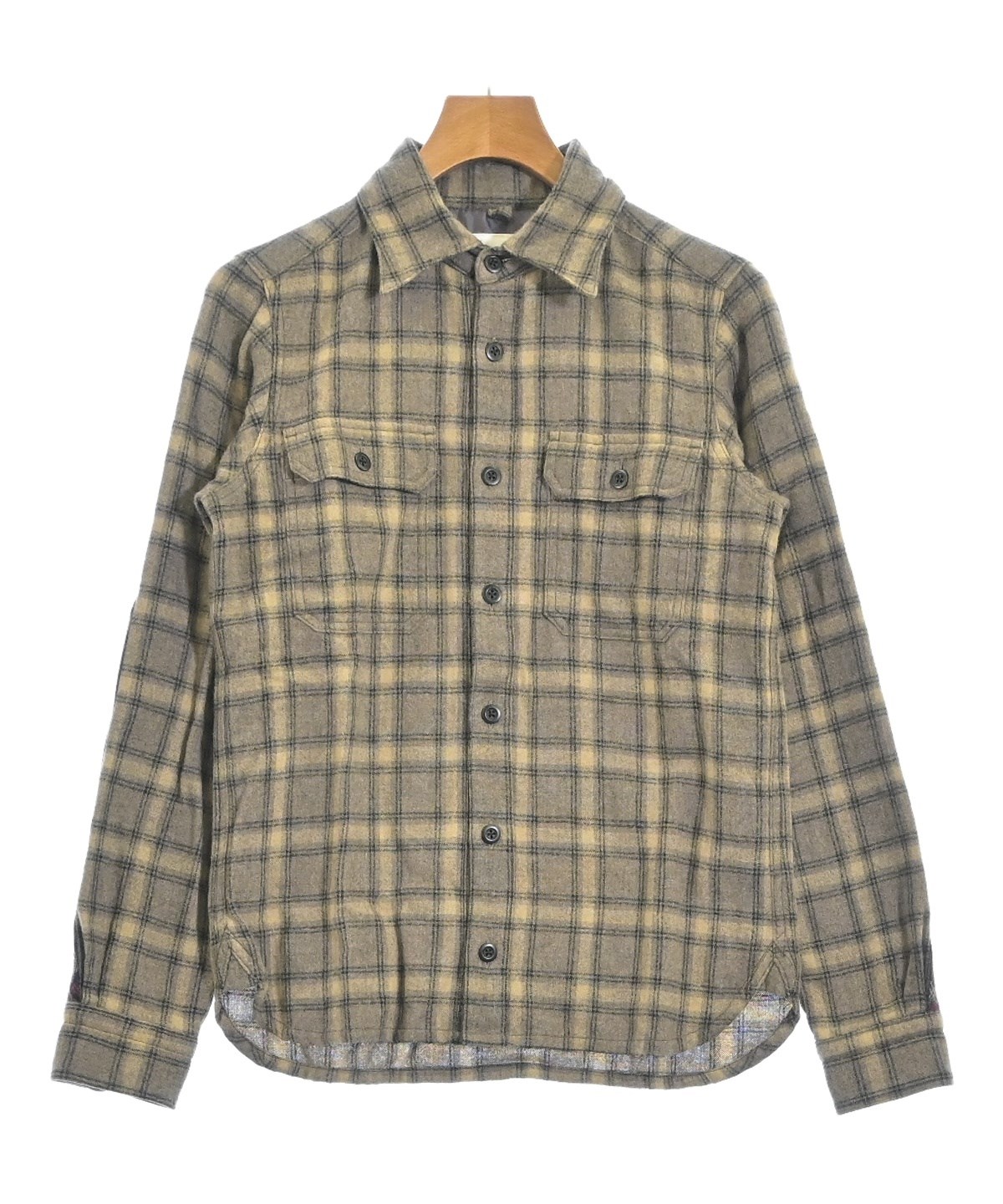 ts(s) ティーエスエス カジュアルシャツ メンズ 【古着】【中古】 ts(s)（ティーエスエス）カジュアルシャツ ベージュ サイズ:1(S位