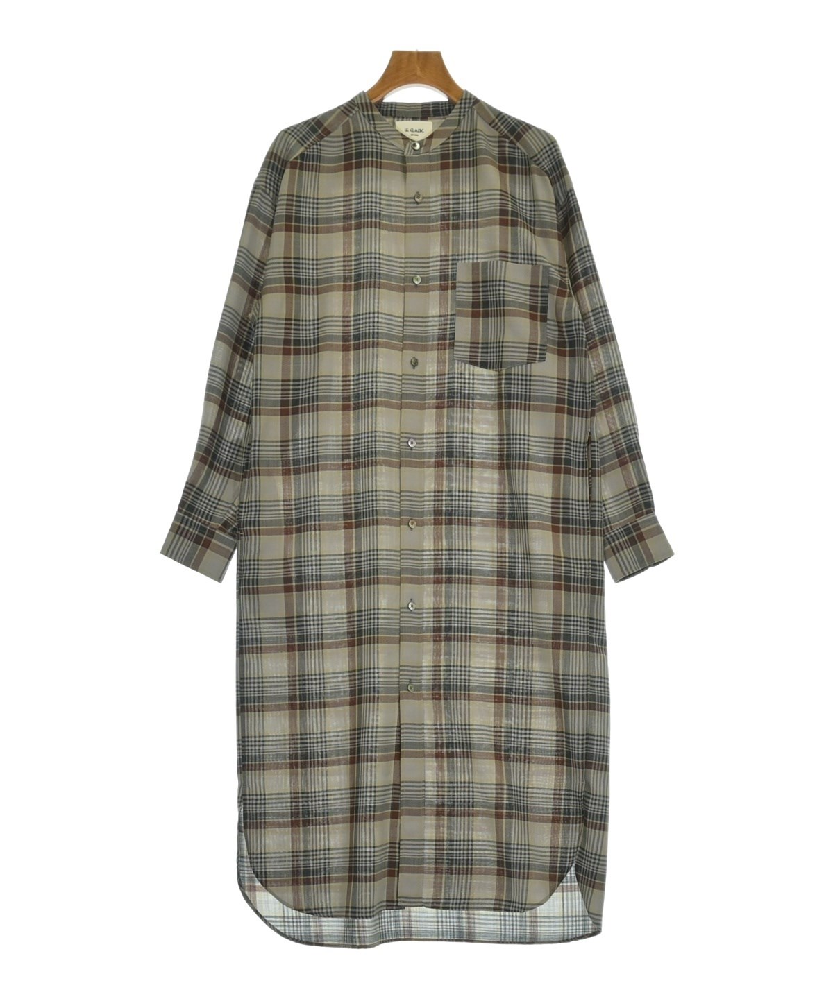 Le glazik（ルグラジック）シャツワンピース グレー サイズ:36(S位