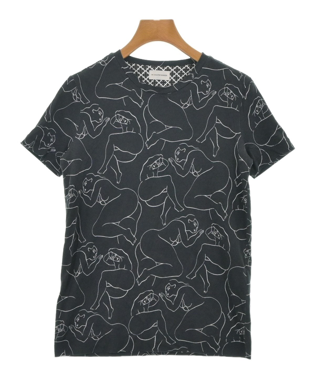 BY MALENE BIRGER Tシャツ・カットソー S 黒 MALENE BY BIRGER UネックTシャツ｜トゥモローランド BIRGER&frasl;バイマレーネビルガーTシャツ（Tシャツ Tシャツ