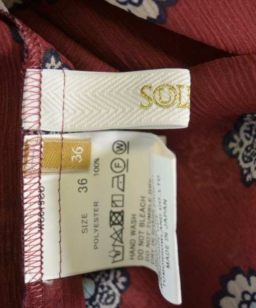 SOULEIADO（ソレイアード）ワンピース 赤 サイズ:36(S位) レディース/2200633007041