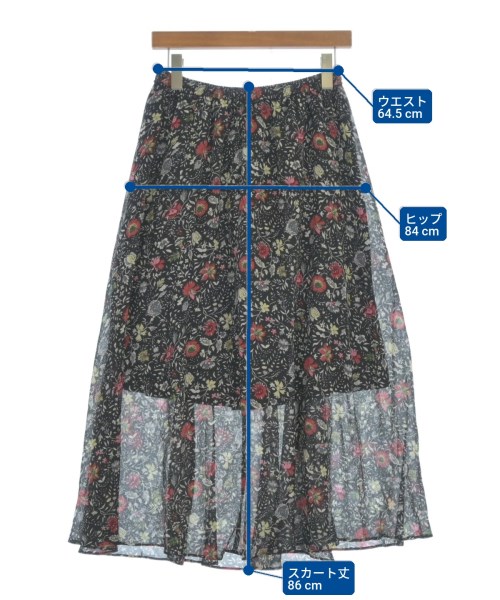 SOULEIADO（ソレイアード）ロング・マキシ丈スカート 黒 サイズ:34(XS位) レディース/2200617647089