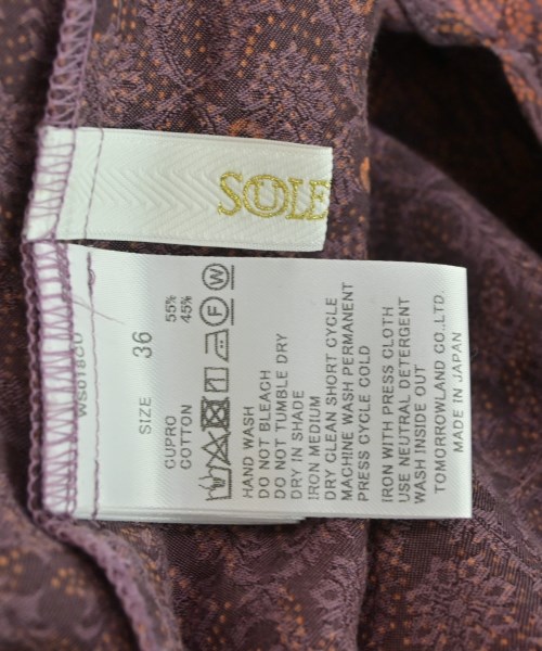 SOULEIADO（ソレイアード）シャツワンピース 紫 サイズ:36(S位) レディース/2200676424058