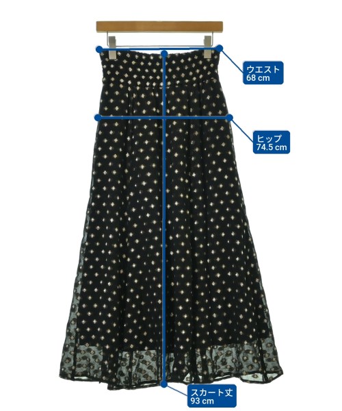 NE QUITTEZ PAS（ヌキテパ）ロング・マキシ丈スカート 黒 サイズ:-(M位) レディース/2200646673219