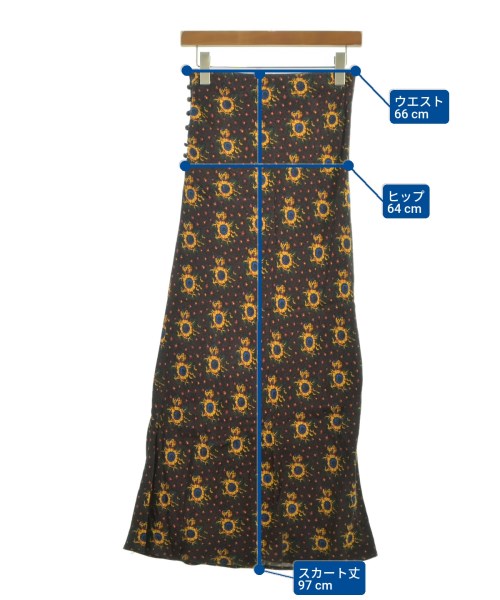 SOULEIADO（ソレイアード）ロング・マキシ丈スカート 茶 サイズ:34(XS位) レディース/2200633802080