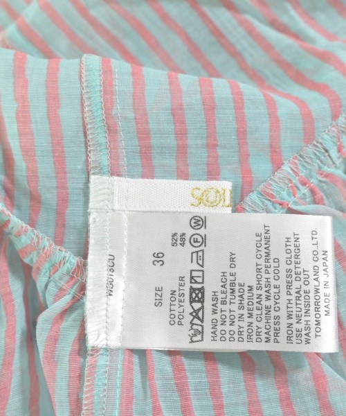 SOULEIADO（ソレイアード）ブラウス 青 サイズ:36(S位) レディース/2200638750102