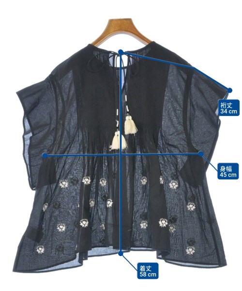 SOULEIADO（ソレイアード）ブラウス 黒 サイズ:36(S位) レディース/2200645089110