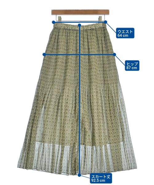 SOULEIADO（ソレイアード）ロング・マキシ丈スカート 緑 サイズ:36(S位) レディース/2200654090237