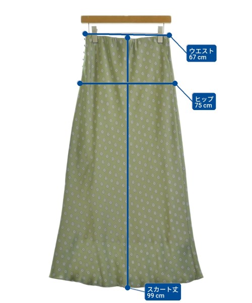 SOULEIADO（ソレイアード）ロング・マキシ丈スカート カーキ サイズ:34(XS位) レディース/2200668029063