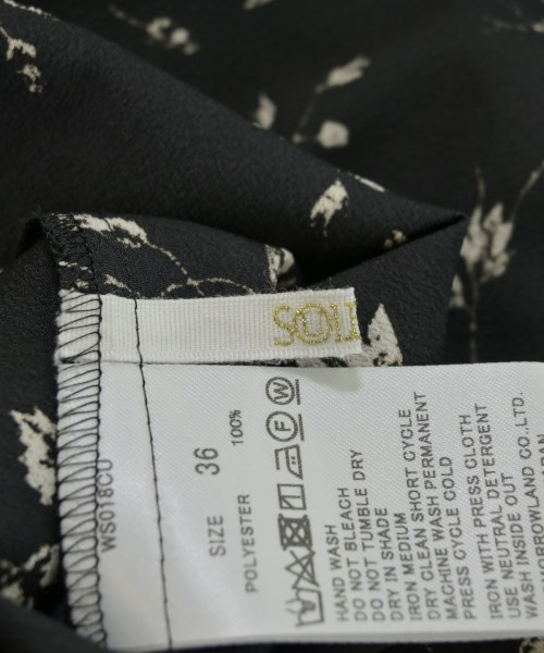 SOULEIADO（ソレイアード）ワンピース 黒 サイズ:36(S位) レディース/2200668029117