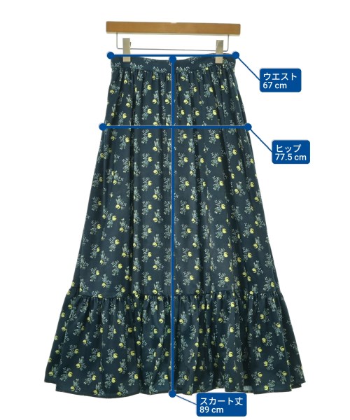 SOULEIADO（ソレイアード）ロング・マキシ丈スカート 青 サイズ:34(XS位) レディース/2200664521165