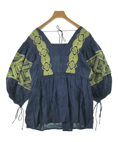 SOULEIADO（ソレイアード）ブラウス 紺 サイズ:36(S位) レディース/2200669358063