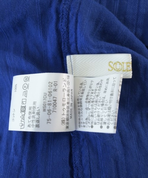 SOULEIADO（ソレイアード）ワンピース 青 サイズ:36(S位) レディース/2200717851126