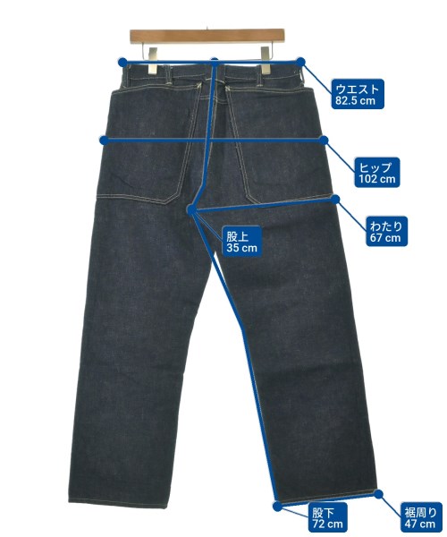 SASSAFRAS（ササフラス）デニムパンツ 紺 サイズ:L メンズ/2200649386239