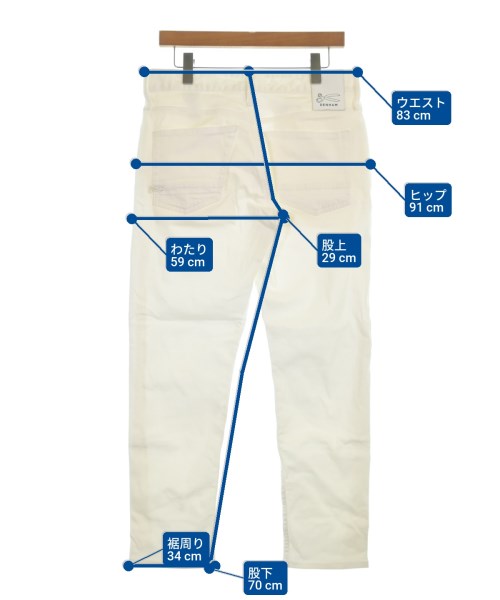 DENHAM（デンハム）チノパン 白 サイズ:31(M位) メンズ/2200627589041