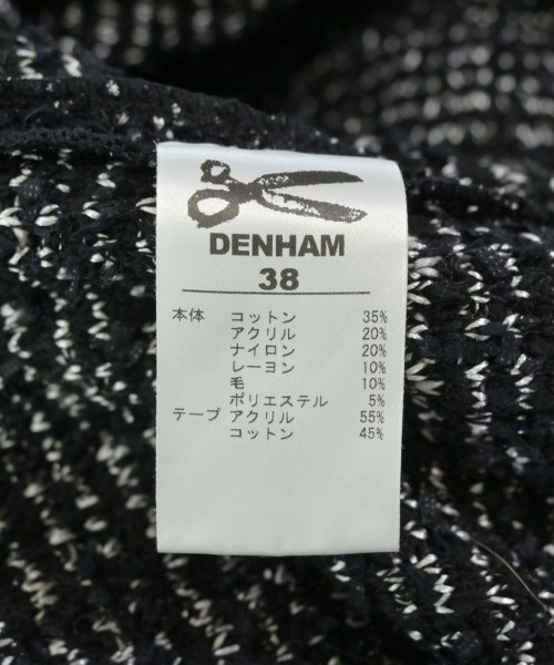 DENHAM（デンハム）ノーカラージャケット 黒 サイズ:38(M位) レディース/2200674111066