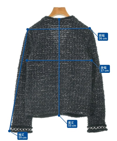 DENHAM（デンハム）ノーカラージャケット 黒 サイズ:38(M位) レディース/2200674111066