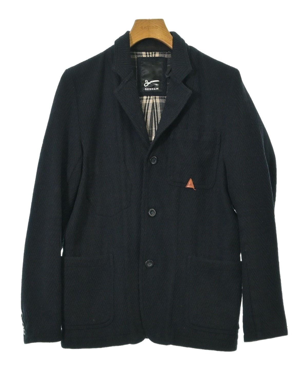 美 デンハム　ワーク　ジャケット　ネイビー　DENHAM コットン　ナイロン　L DENHAM/デンハム】FREE MOVE デニムジャケット | メンズビギ(MEN'S
