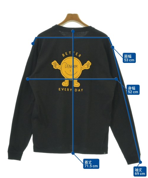 DENHAM（デンハム）Tシャツ・カットソー 黒 サイズ:XL メンズ/2200692103166