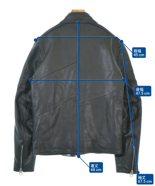 DENHAM（デンハム）ライダース 黒 サイズ:03(S位) メンズ/2200644773188