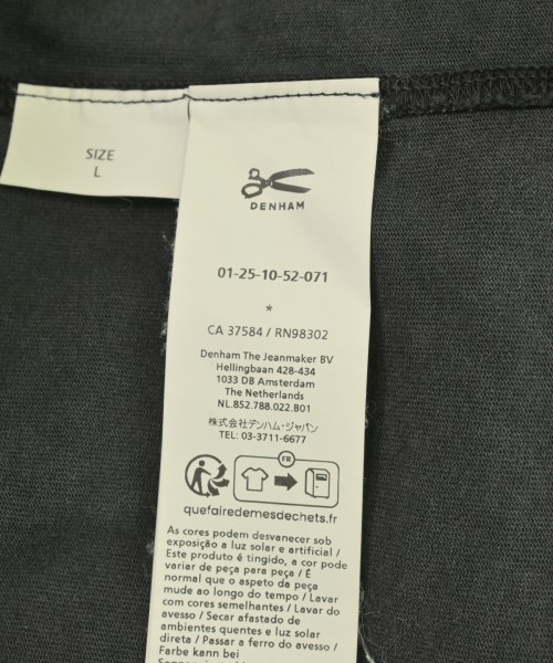 DENHAM（デンハム）Tシャツ・カットソー 黒 サイズ:L メンズ/2200730744023