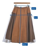 MUVEIL WORK（ミュベールワーク）ロング・マキシ丈スカート 茶 サイズ:36(S位) レディース/2200631903086