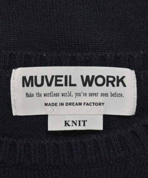 MUVEIL WORK（ミュベールワーク）ニット・セーター 紺 サイズ:38(M位) レディース/2200609934050