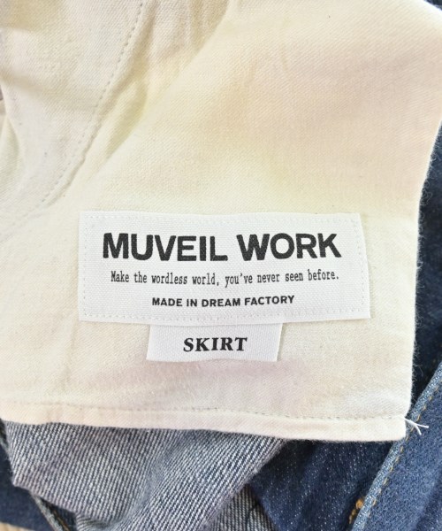 MUVEIL WORK（ミュベールワーク）ひざ丈スカート 紺 サイズ:36(S位) レディース/2200617876090