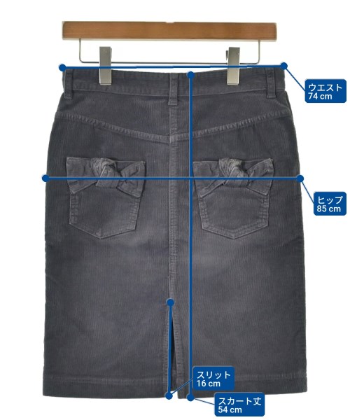 MUVEIL WORK（ミュベールワーク）ひざ丈スカート グレー サイズ:38(M位) レディース/2200617876106