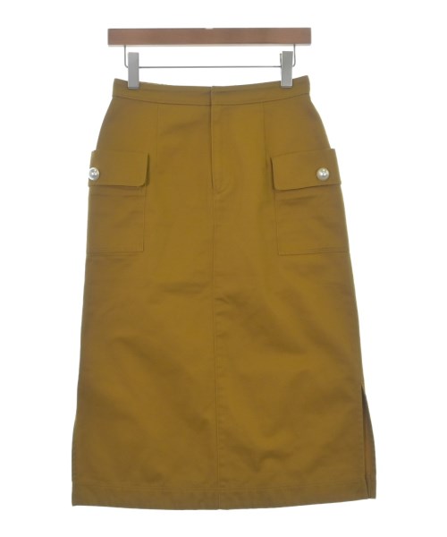 MUVEIL WORK(ミュベールワーク)ロング・マキシ丈スカート 黄 サイズ:38(M位)/2200672663017