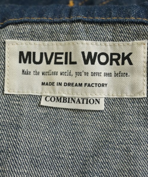 MUVEIL WORK（ミュベールワーク）オールインワン/サロペット 青 サイズ:38(M位) レディース/2200672107016
