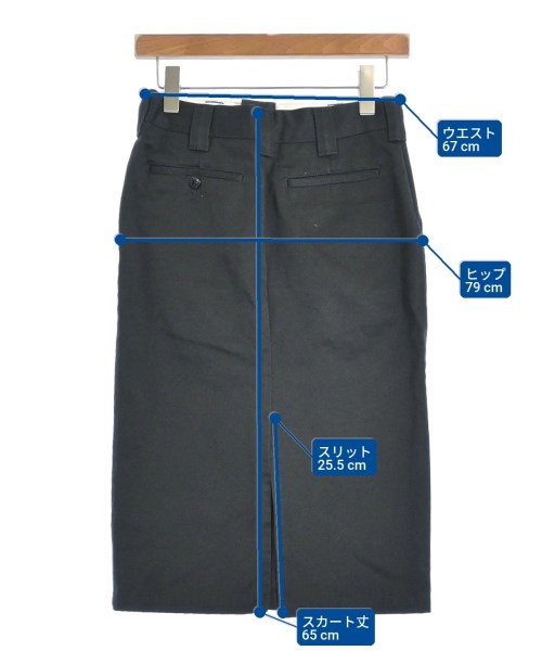 HYKE（ハイク）ひざ丈スカート 黒 サイズ:1(S位) レディース/2200615809113