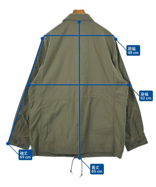 HYKE（ハイク）ミリタリーブルゾン カーキ サイズ:5(XXL位) メンズ/2200620917056