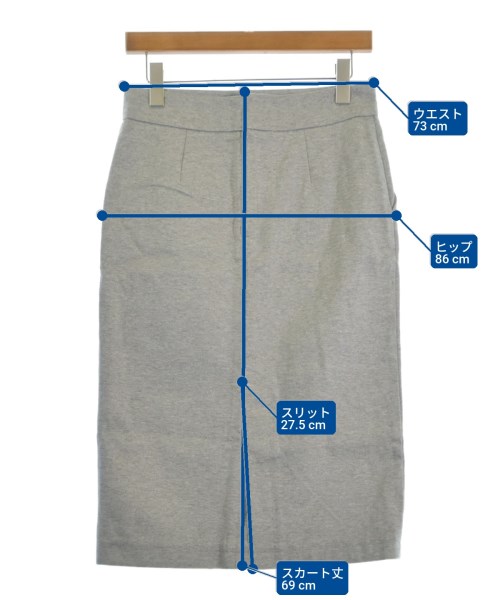 HYKE（ハイク）ロング・マキシ丈スカート グレー サイズ:2(M位) レディース/2200617444077