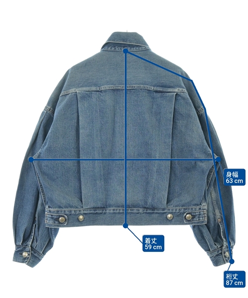 HYKE（ハイク）デニムジャケット 青 サイズ:2(M位) レディース/2200629259195