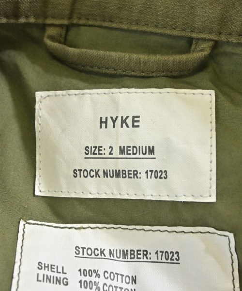 HYKE（ハイク）ミリタリーブルゾン カーキ サイズ:2(M位) レディース/2200635655035