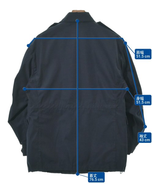 HYKE（ハイク）ミリタリーブルゾン 紺 サイズ:1(S位) メンズ/2200638409017