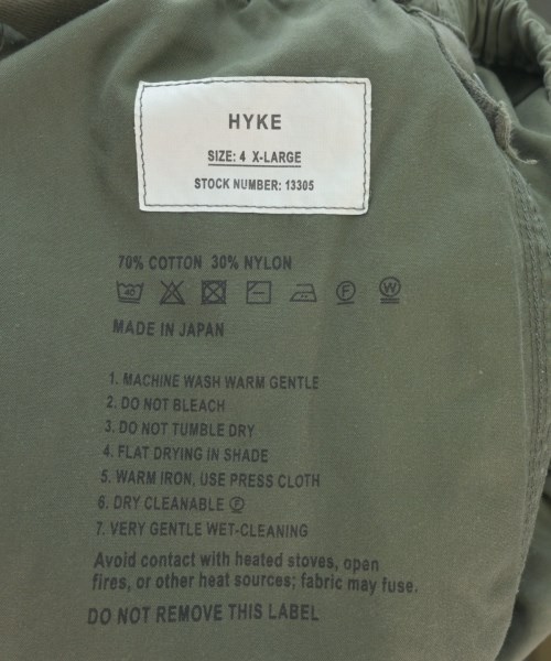 HYKE（ハイク）カーゴパンツ カーキ サイズ:XL メンズ/2200638531039