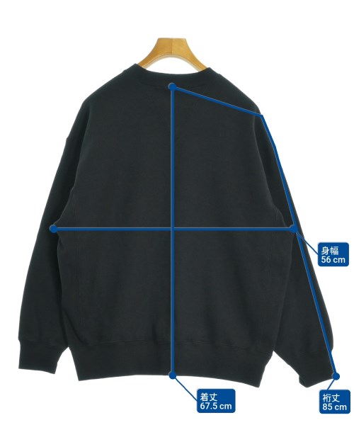 HYKE（ハイク）スウェット 黒 サイズ:XL メンズ/2200638915051