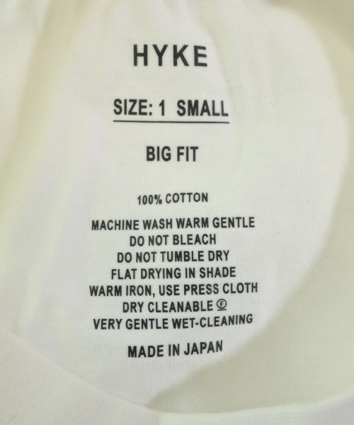 HYKE（ハイク）Tシャツ・カットソー 白 サイズ:S レディース/2200635100078