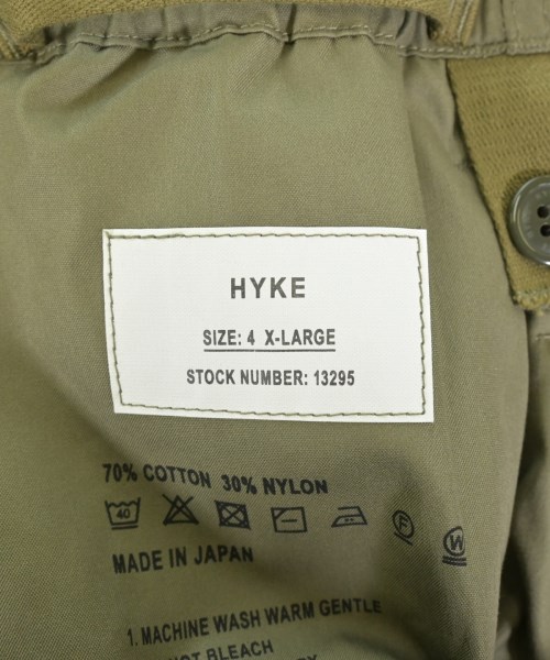 HYKE（ハイク）カーゴパンツ カーキ サイズ:4(XL位) メンズ/2200640910013