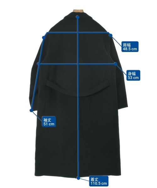 HYKE（ハイク）チェスターコート 黒 サイズ:1(S位) レディース/2200643031043